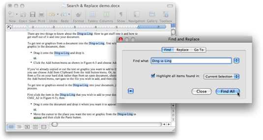 microsoft word find and replace all